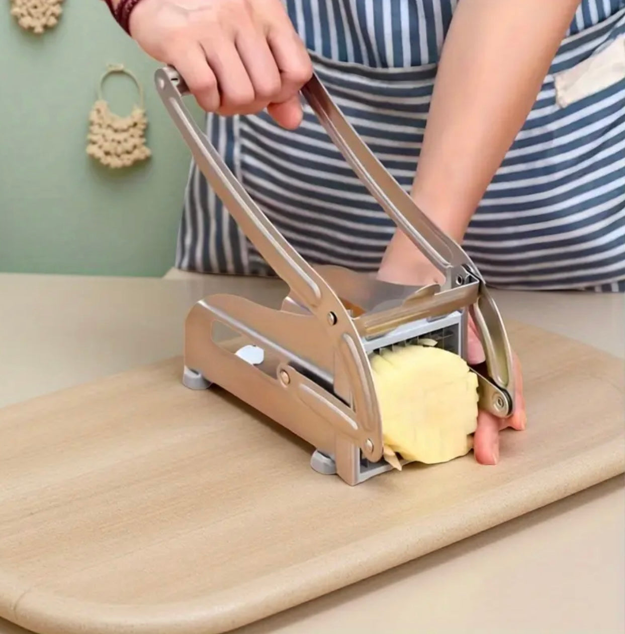 قطاعة الخضار والقلي الفرنسية متعددة الوظائف من الفولاذ المقاوم للصدأ - قطاعة البطاطس والجزر والخيار والبصل