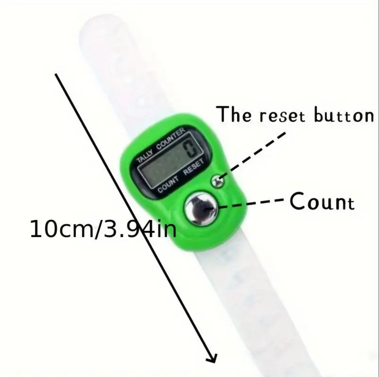 5 قطع من عدادات التسبيح الإلكترونية الصغيرة – تصميم خاتم الإصبع، ألوان متنوعة