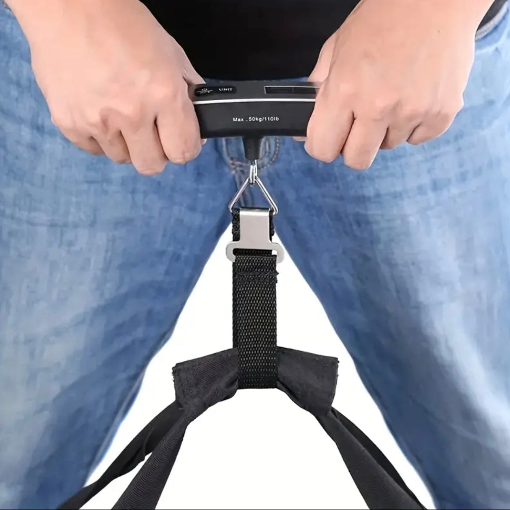 1pc 50kg/110lb Portable Electronic Luggage Scale – Multi-Function with Backlight Display & Temperature Sensor