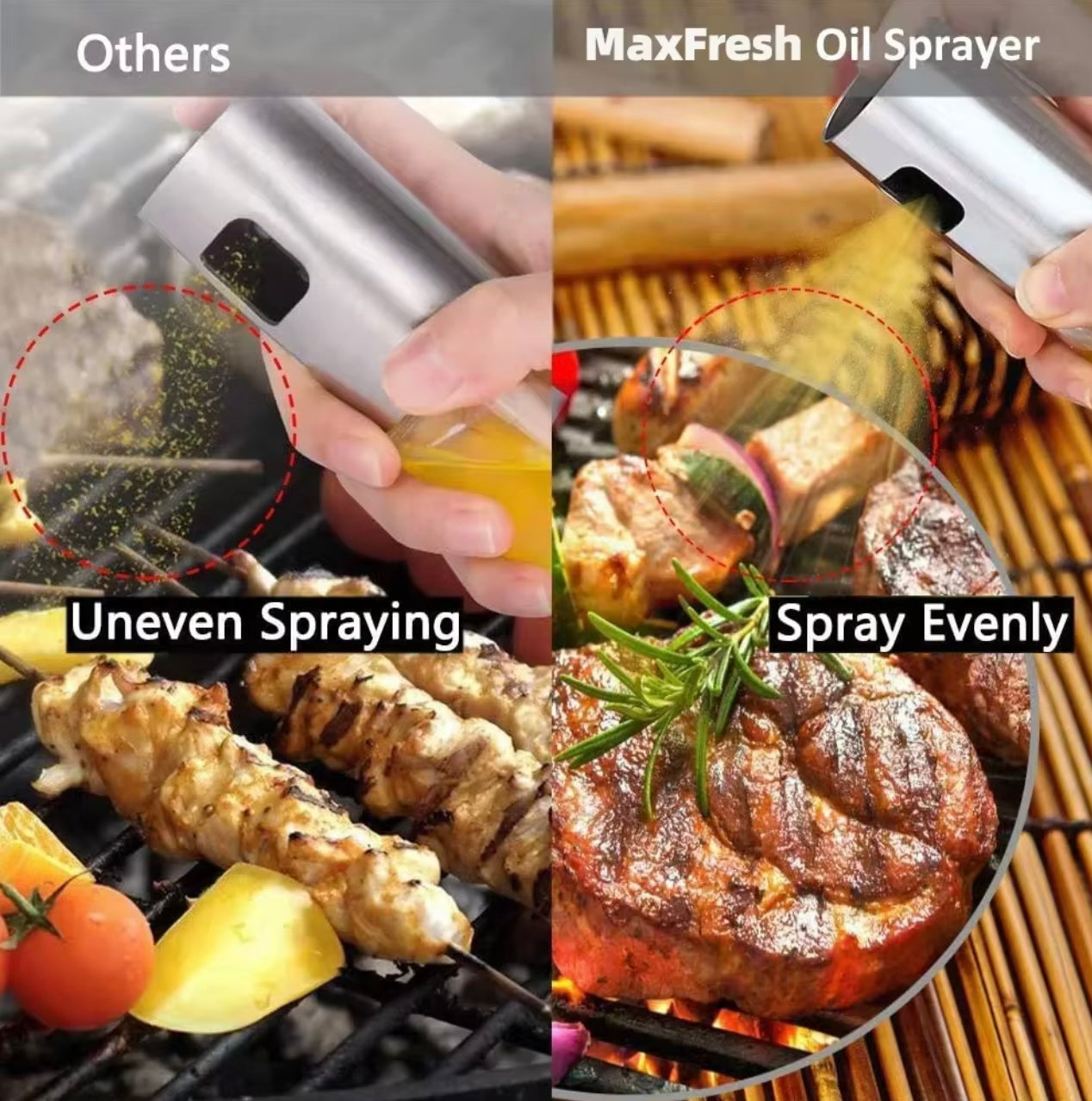 بخاخ زيت زيتون زجاجي – 100 مل بخاخة طبخ خالية من مادة BPA