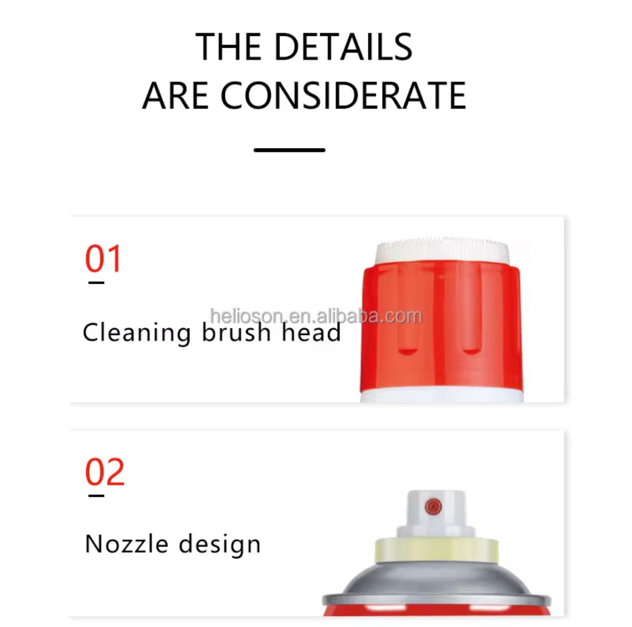 Getsun Multi-Purpose Foam Cleaner with Brush – All-Purpose Cleaner for Car, Home, Sofa, Carpet, and Tyres