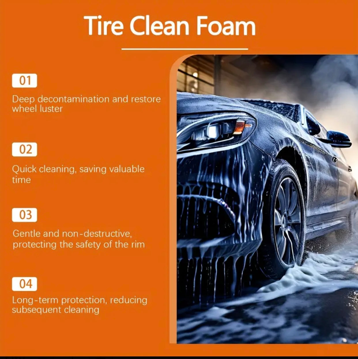 Getsun Multi-Purpose Foam Cleaner with Brush – All-Purpose Cleaner for Car, Home, Sofa, Carpet, and Tyres