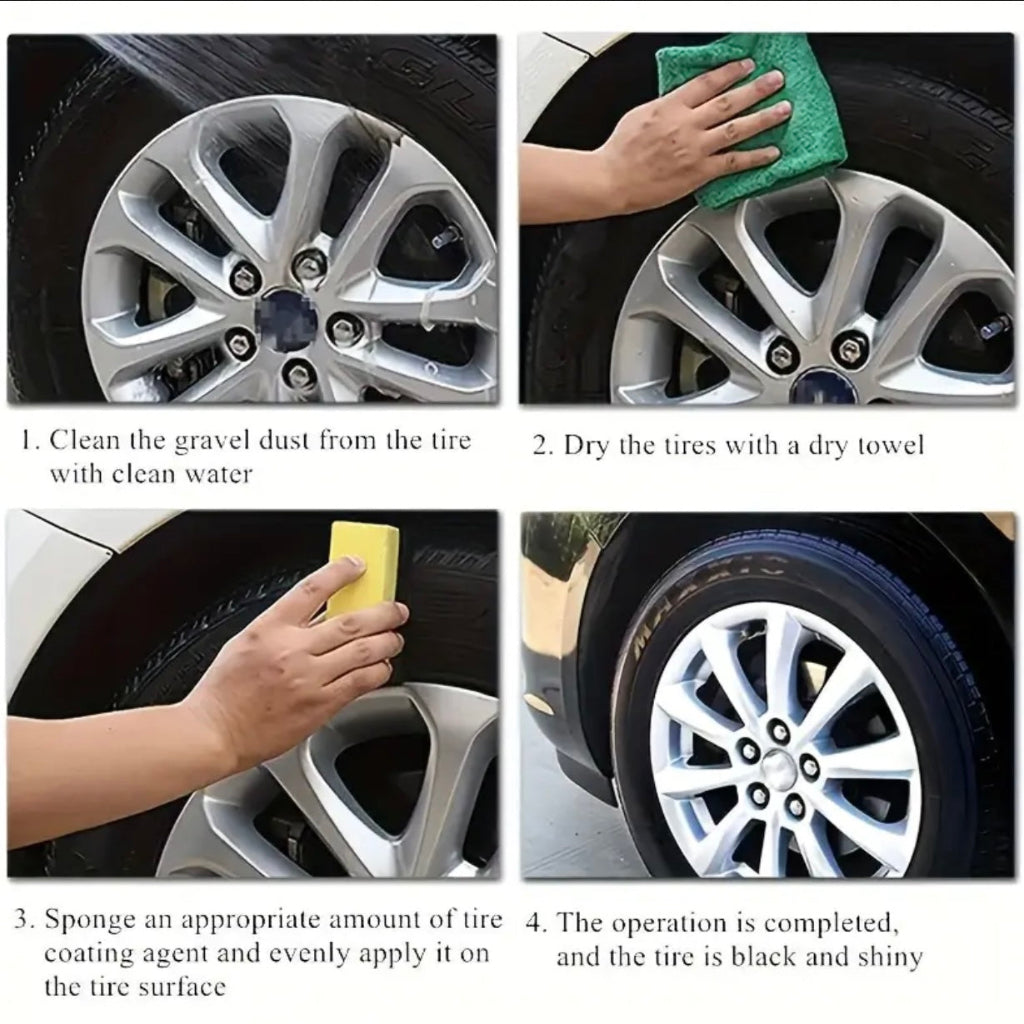 500ml Deep Black Tire Polishing Agent – Shine & Restore Your Wheels