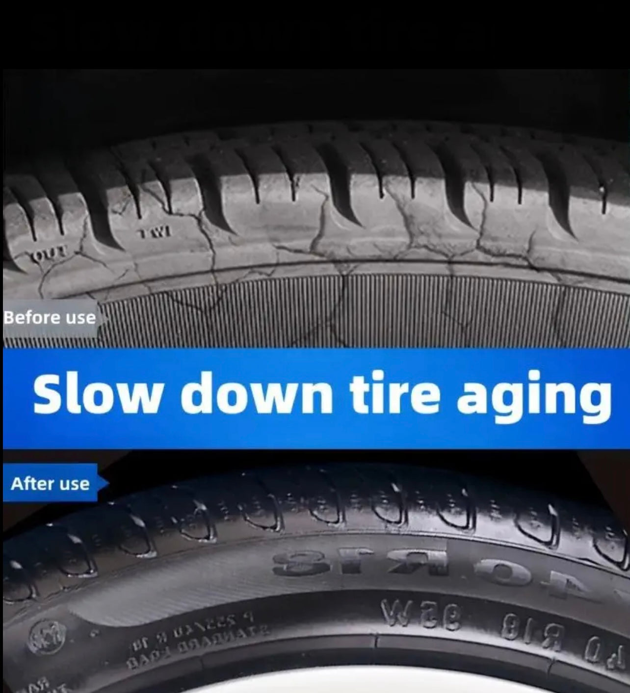 500ml Deep Black Tire Polishing Agent – Shine & Restore Your Wheels