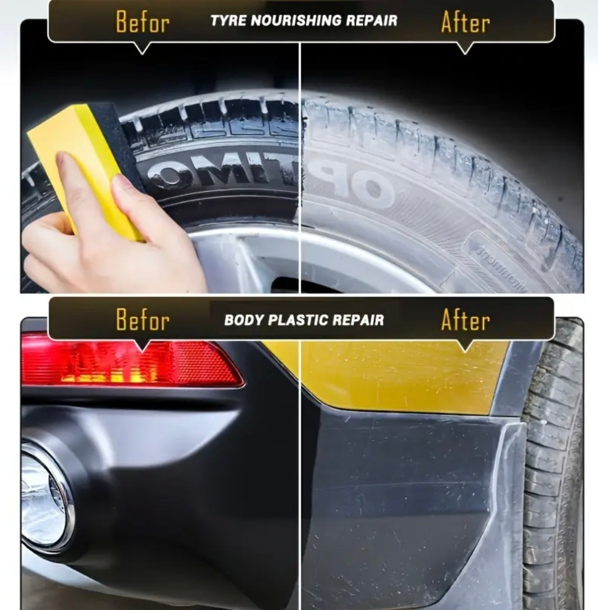 500ml Deep Black Tire Polishing Agent – Shine & Restore Your Wheels