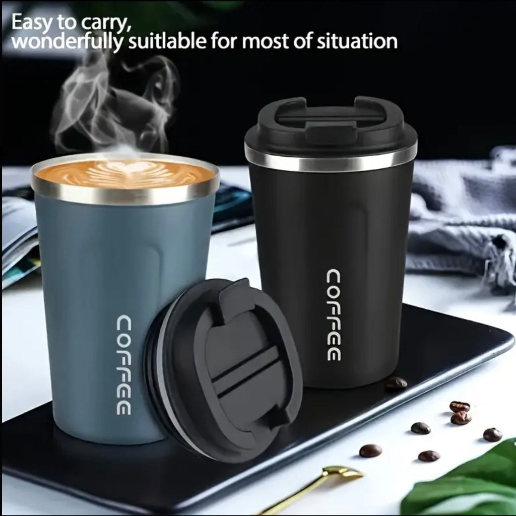 Stainless Steel Insulated Digital Coffee Cup – Leak-Proof Travel Mug with Temperature Display
