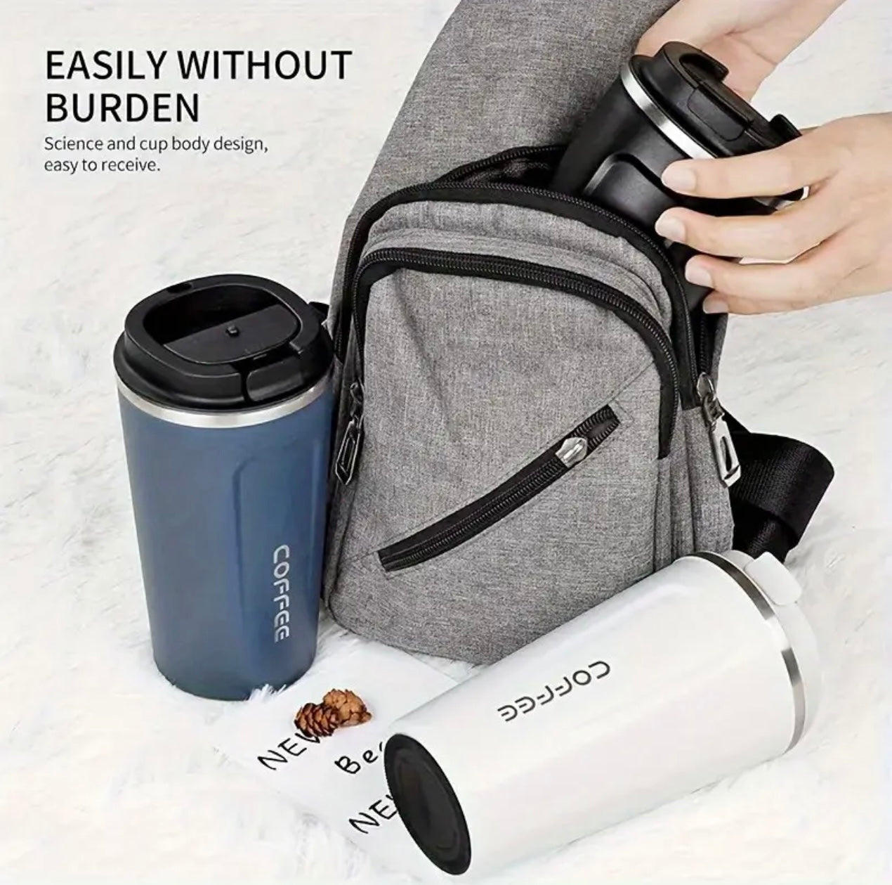 Stainless Steel Insulated Digital Coffee Cup – Leak-Proof Travel Mug with Temperature Display