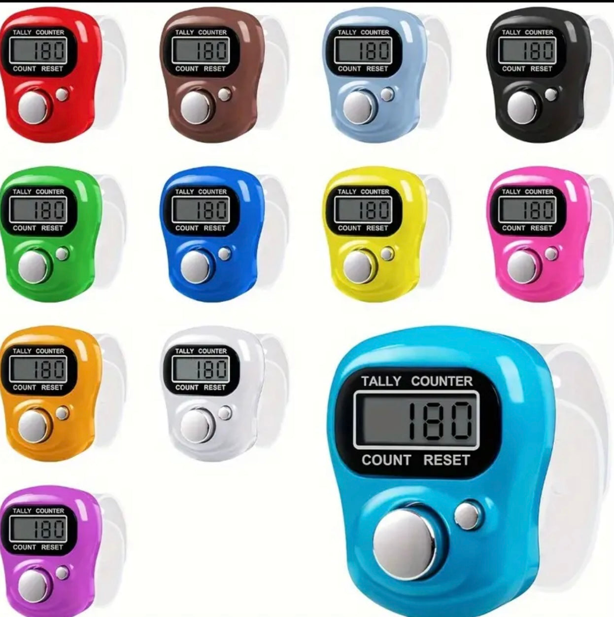 Electronic Handheld Finger Counter – 5-Digit LCD Display Tally Counter for Prayer, Golf, Running & Crafts