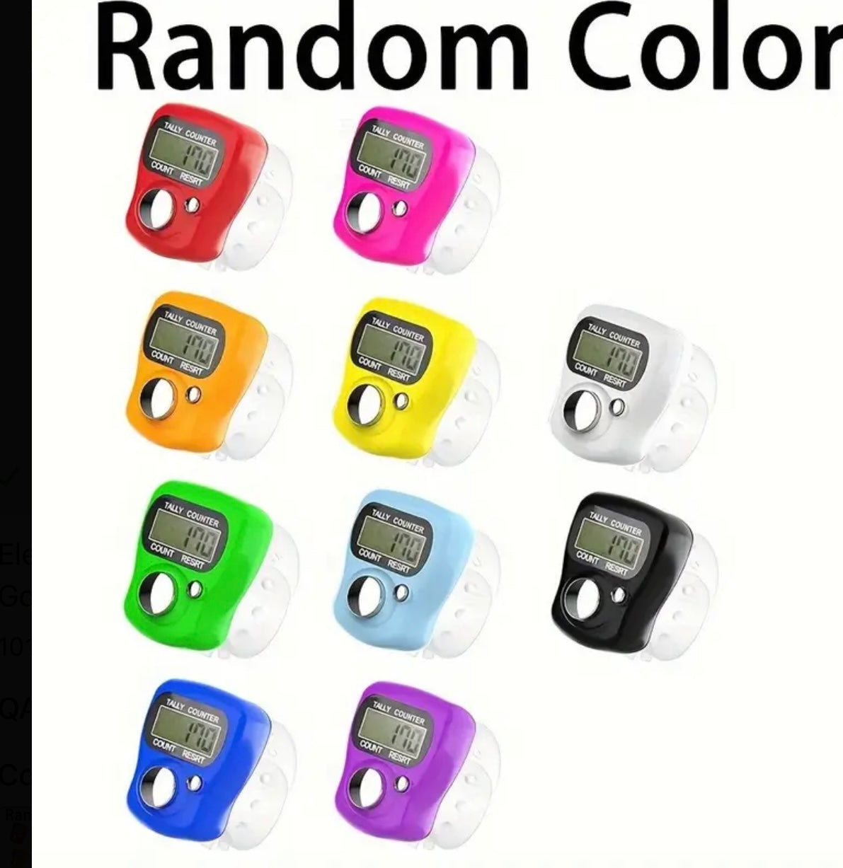 Electronic Handheld Finger Counter – 5-Digit LCD Display Tally Counter for Prayer, Golf, Running & Crafts