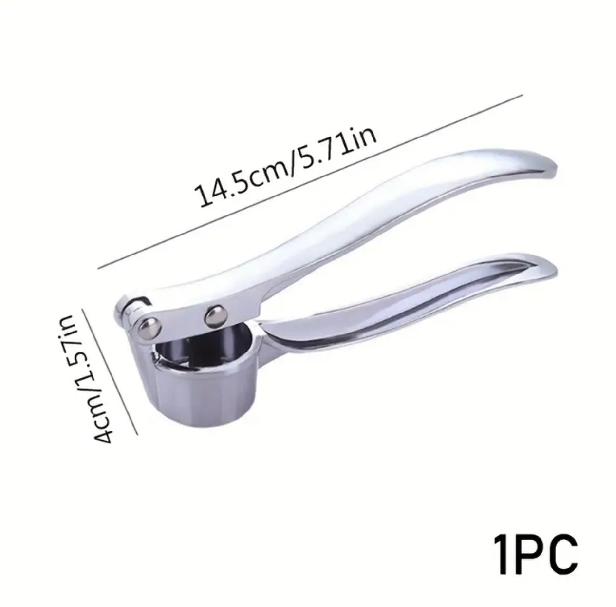 عصارة الثوم المصنوعة من الفولاذ المقاوم للصدأ – كسارة الثوم اليدوية بمقبض مريح