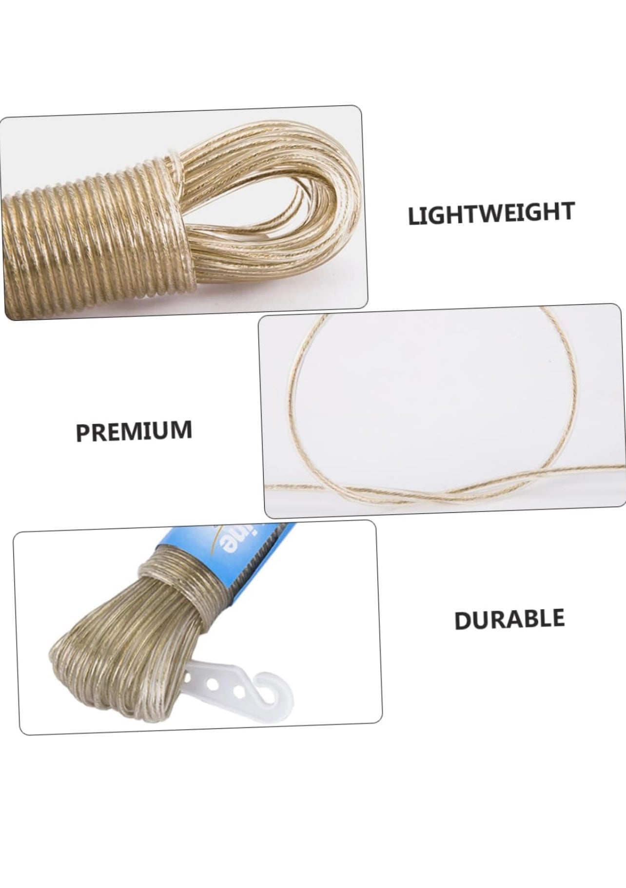 20m/30m Durable Plastic Clothesline – Strong & Versatile Laundry Drying Line