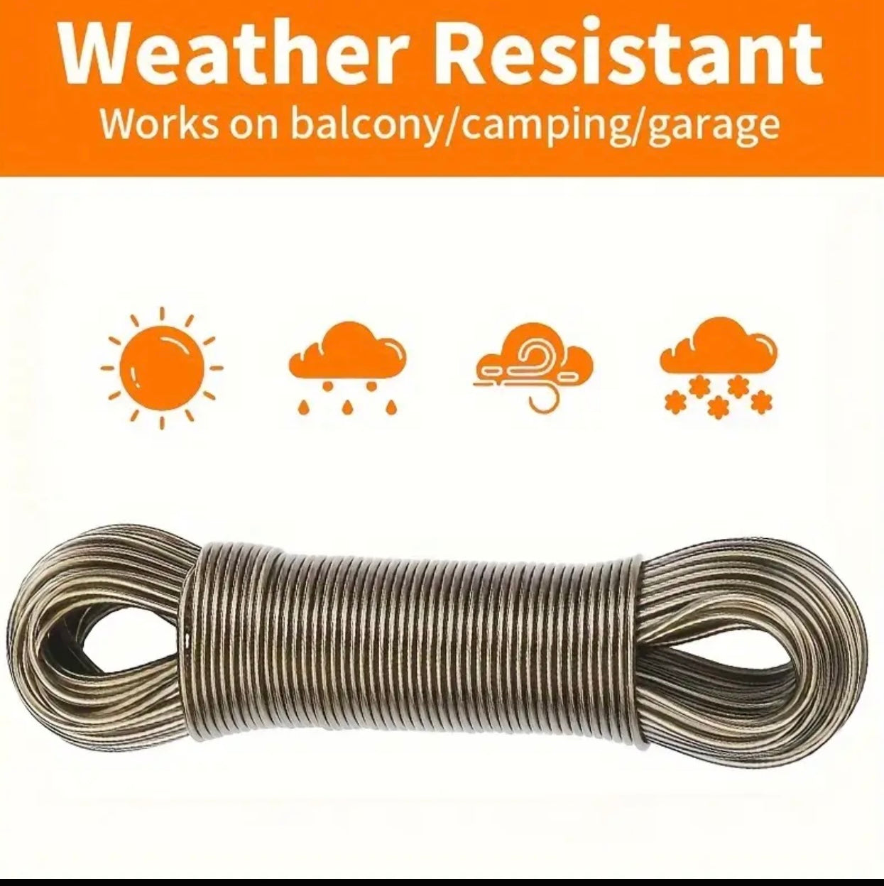 20m/30m Durable Plastic Clothesline – Strong & Versatile Laundry Drying Line