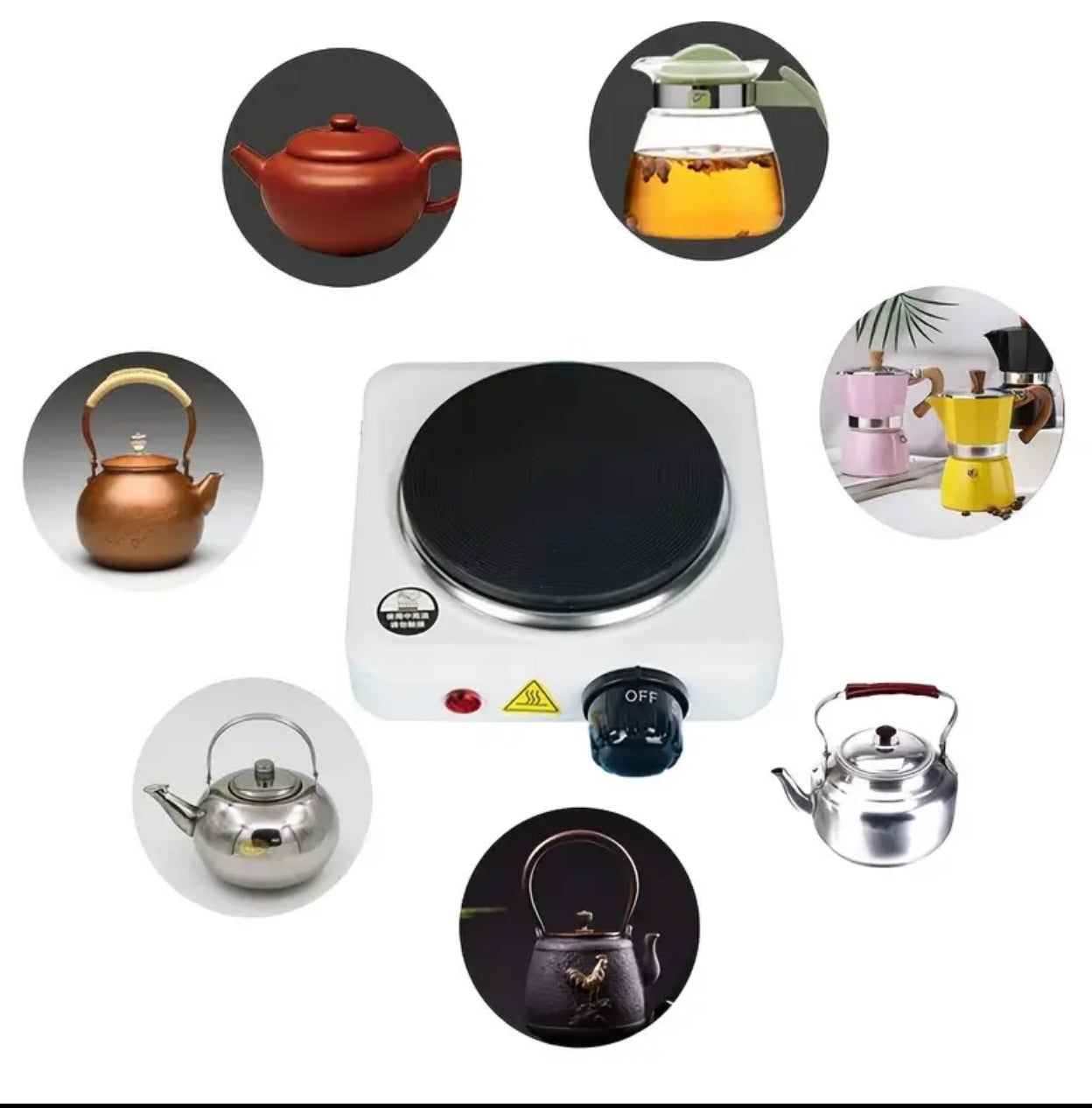 Home Electric Heating Stove – Small Electric Heating Plate for Tea, Coffee, and Kitchen Use