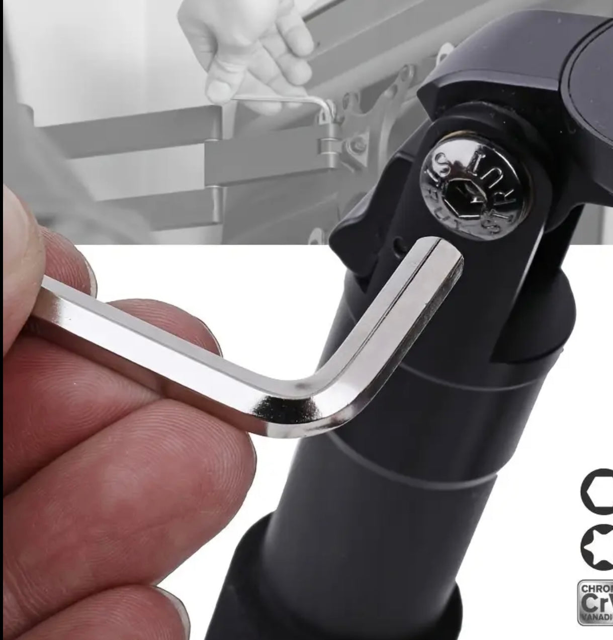 9PCS Extra Long Hexagon Key L Shaped Wrench Both Ends Hex Kev Wrench Set