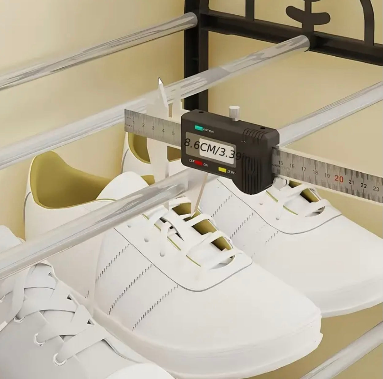 رف تخزين الأحذية من الأنابيب الفولاذية 5 طبقات - منظم سهل وعملي