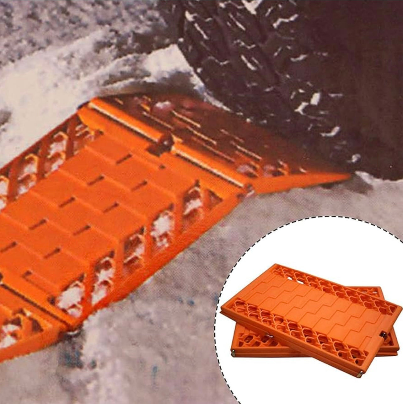 2-Pack Foldable Tire Traction Mats – Heavy-Duty Vehicle Rescue Gear