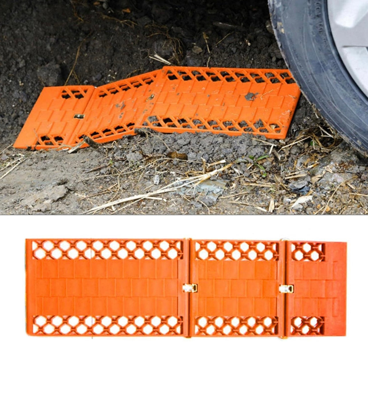 2-Pack Foldable Tire Traction Mats – Heavy-Duty Vehicle Rescue Gear