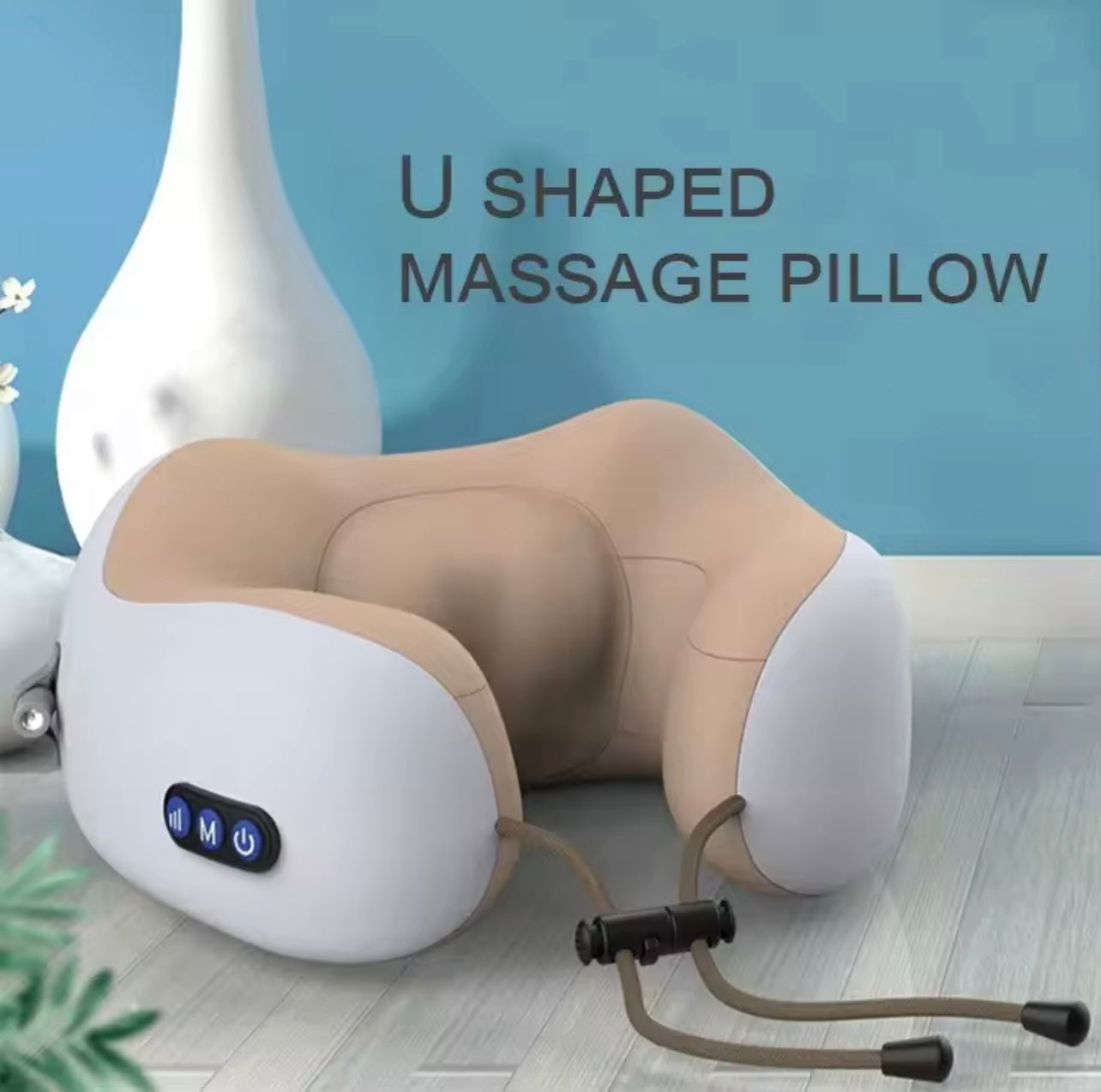 وسادة تدليك الرقبة الكهربائية على شكل حرف U - تحاكي تدليك اليد للاسترخاء في المنزل والمكتب والسفر