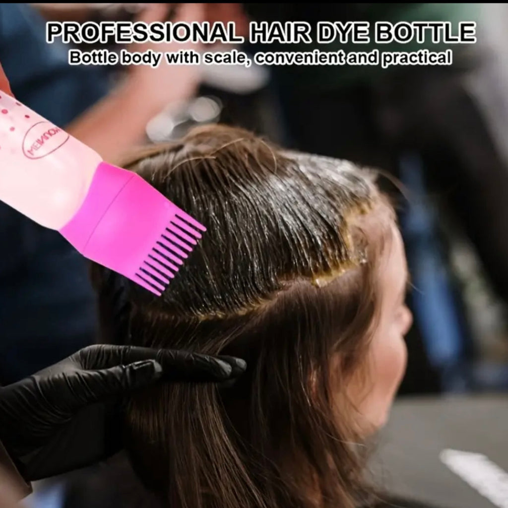 3pcs Hair Oil & Dye Brushes with Built-In Combs β Dot Design