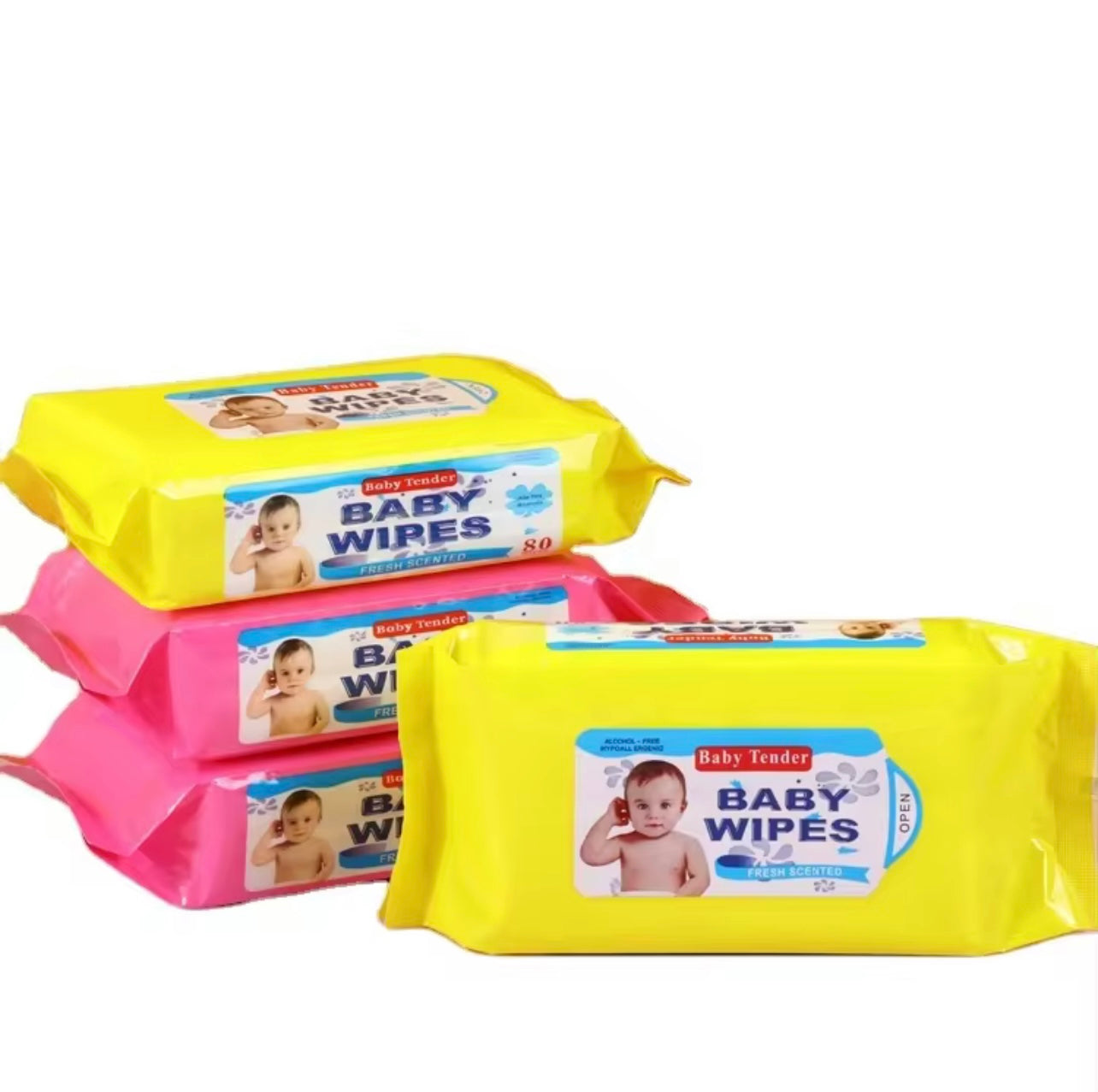 مناديل مبللة مائية فاخرة للأطفال - نباتية طبيعية، سميكة للغاية وخالية من الكبريتات