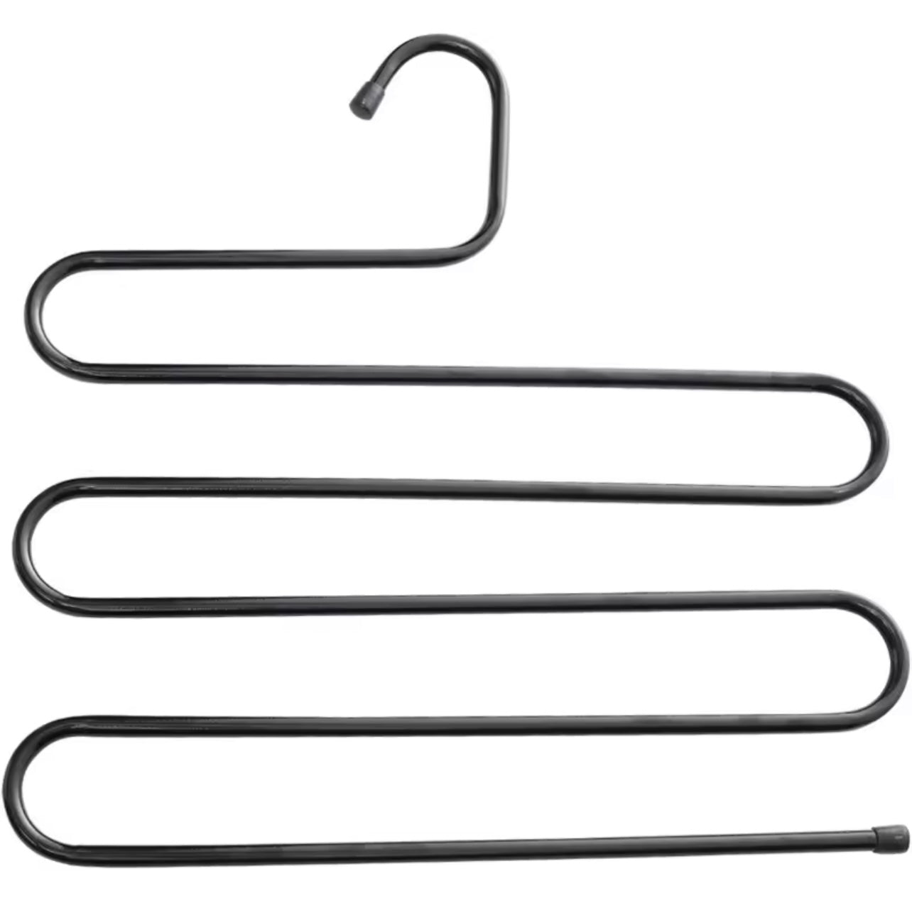 5-Layer Stainless Steel S-Shaped Pants Hanger – Non-Slip & Space-Saving Organizer