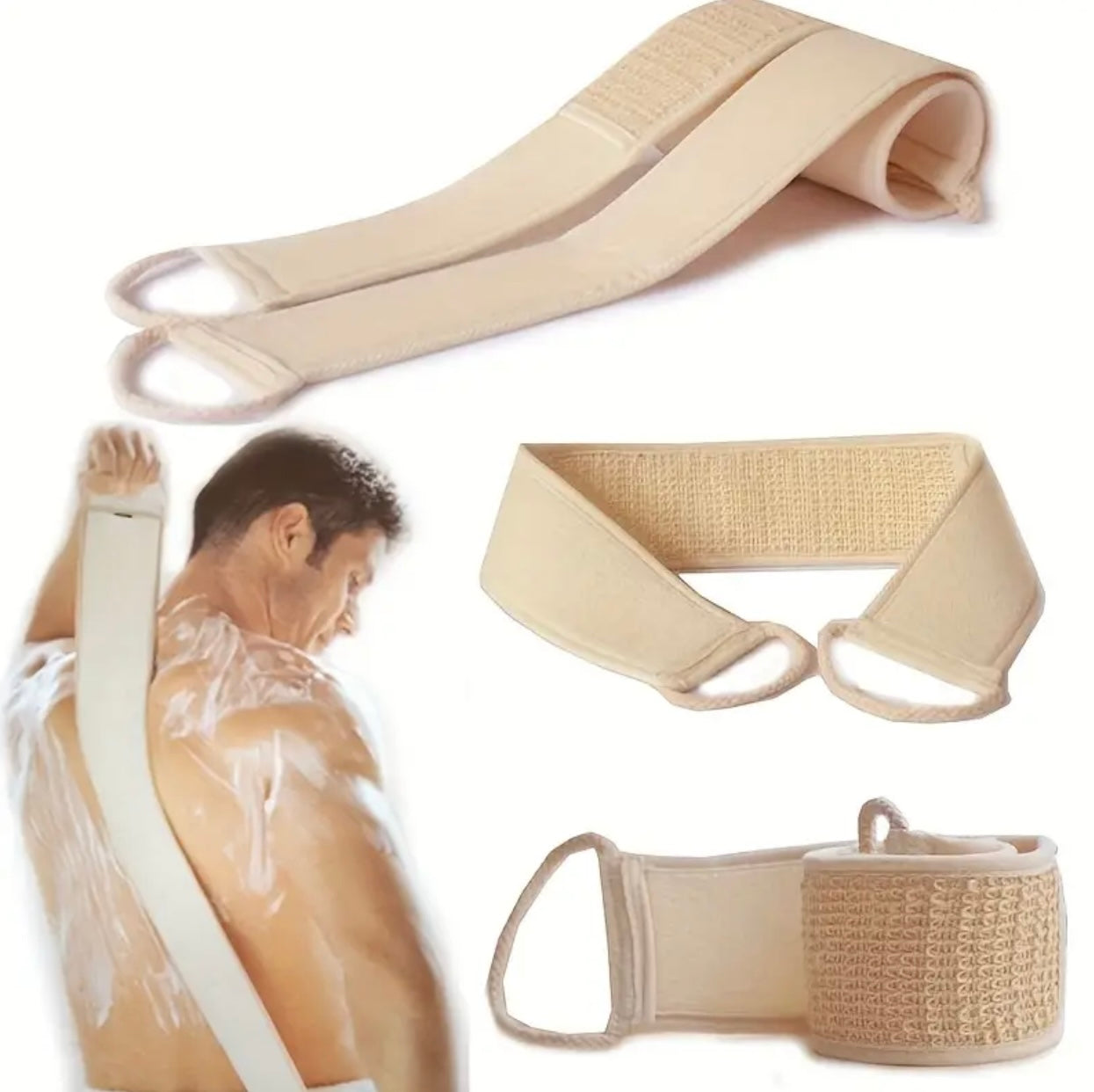 Stretch Back Strip Double-Sided Bath Towel – Soft & Absorbent