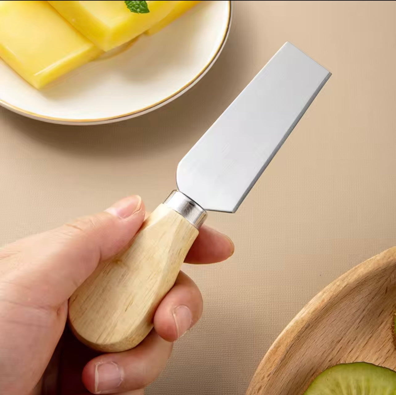 4pcs Wooden Cheese Spreader Set – Mini Butter & Cheese Knives