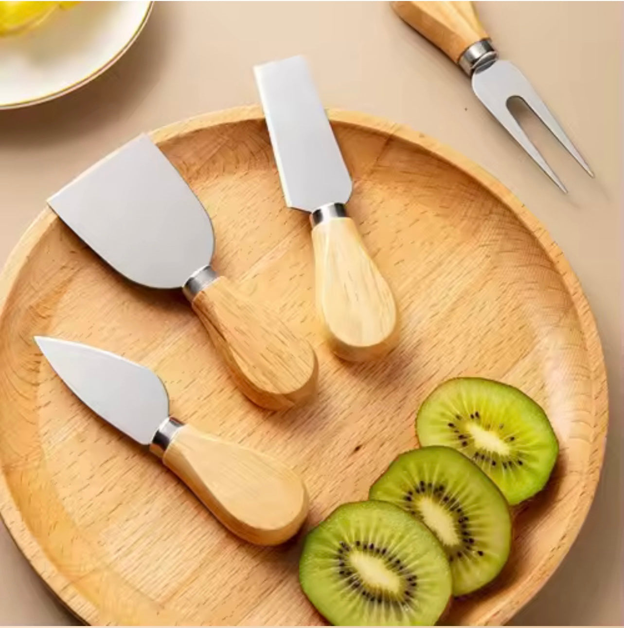 4pcs Wooden Cheese Spreader Set – Mini Butter & Cheese Knives