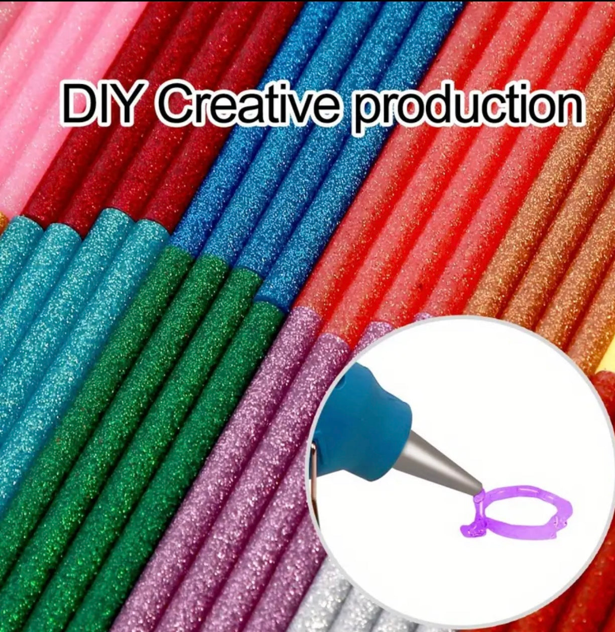 5 عبوات من أعواد الصمغ اللامعة المذوبة بالحرارة – 7 × 100 ملم