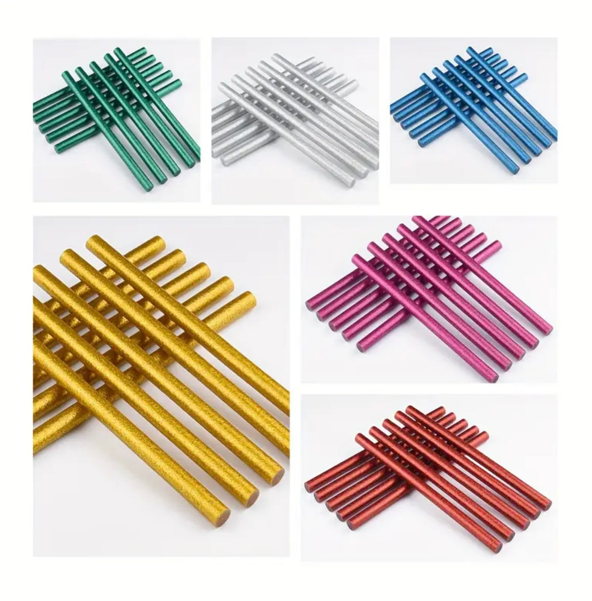 5 عبوات من أعواد الصمغ اللامعة المذوبة بالحرارة – 7 × 100 ملم