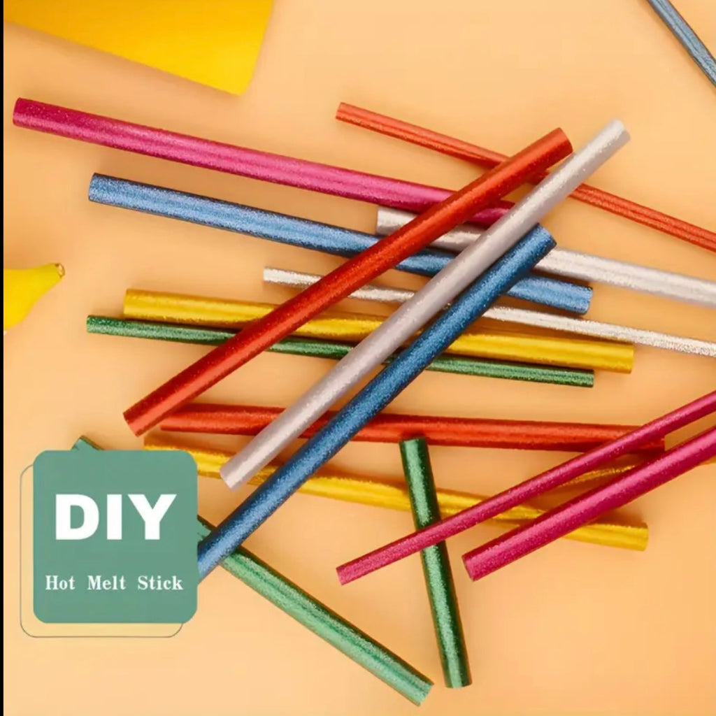 5-Pack Glitter Hot Melt Glue Sticks – 7×100mm