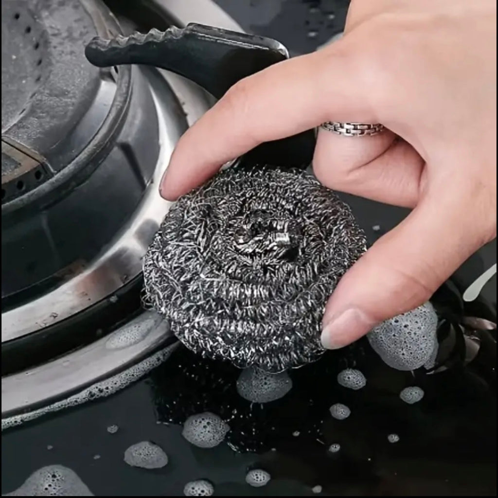 8pcs Heavy Duty Stainless Steel Scrub Pads – Non-Scratch Multi-Purpose Cleaning