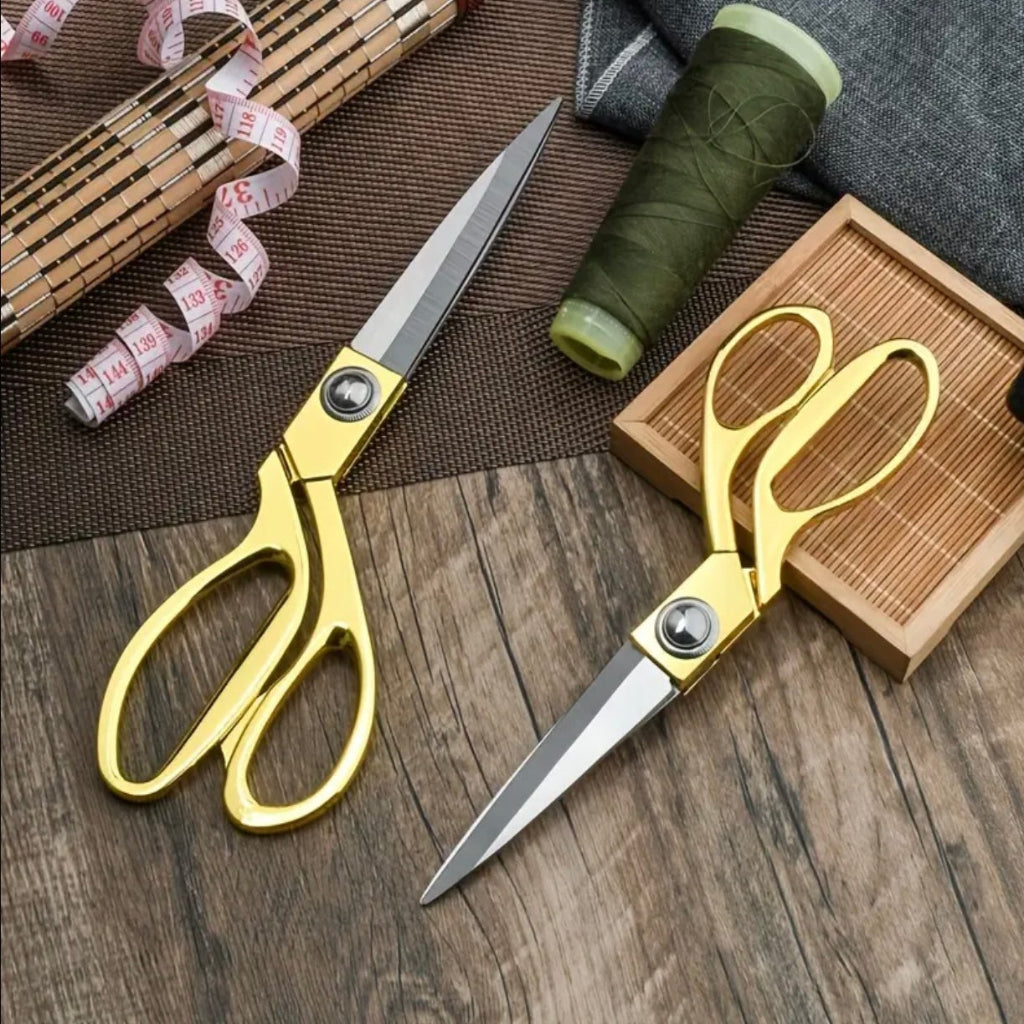 Ultra Sharp Stainless Steel Tailor Scissors – Golden-Tone Handle