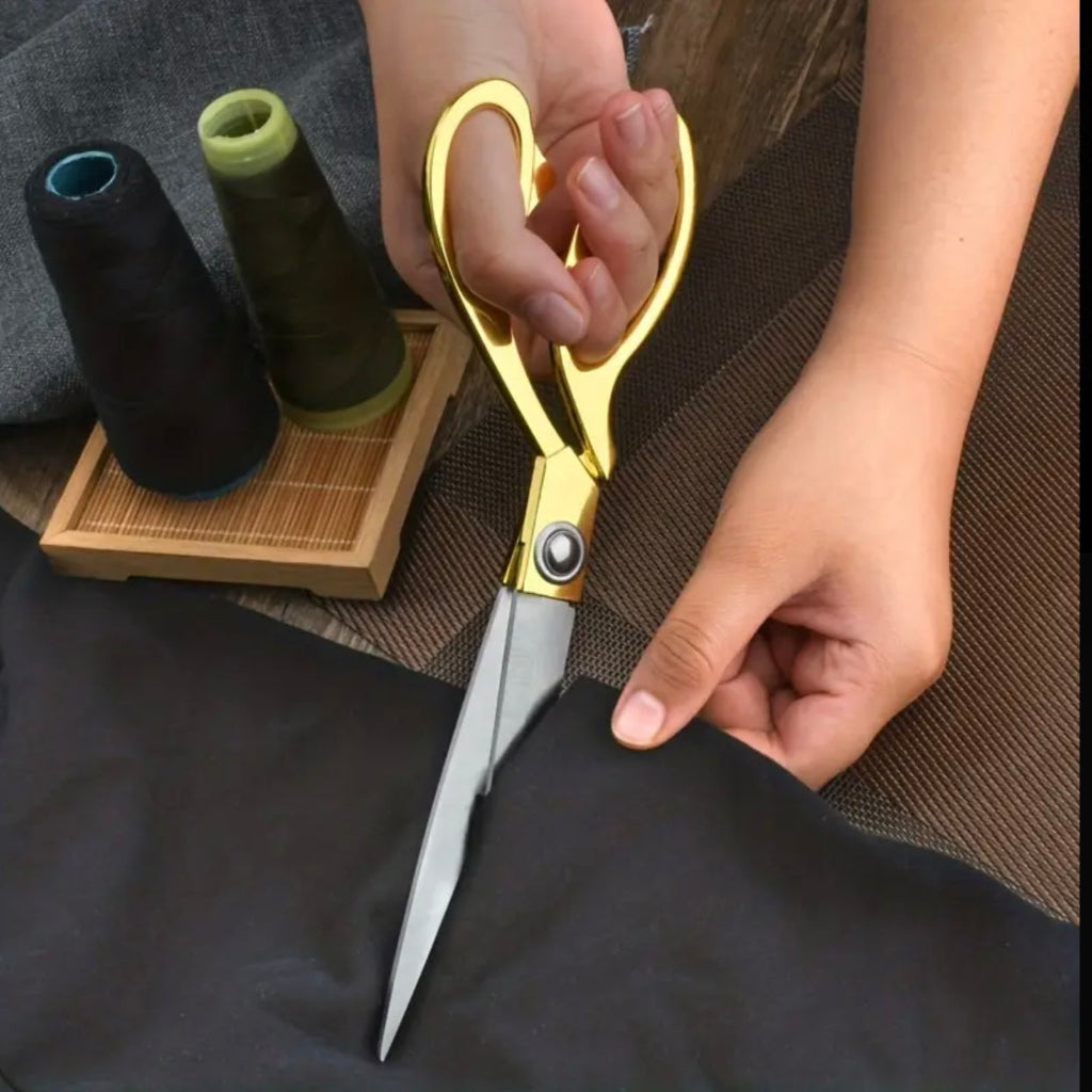 Ultra Sharp Stainless Steel Tailor Scissors – Golden-Tone Handle