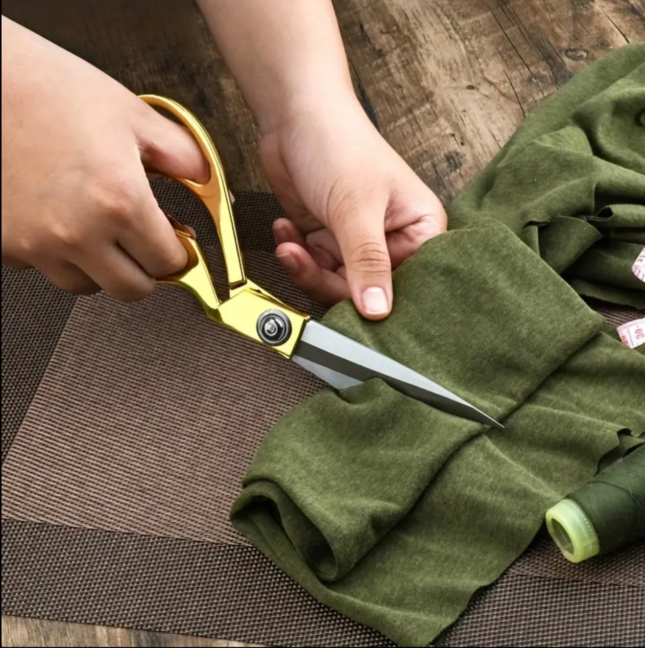 Ultra Sharp Stainless Steel Tailor Scissors – Golden-Tone Handle