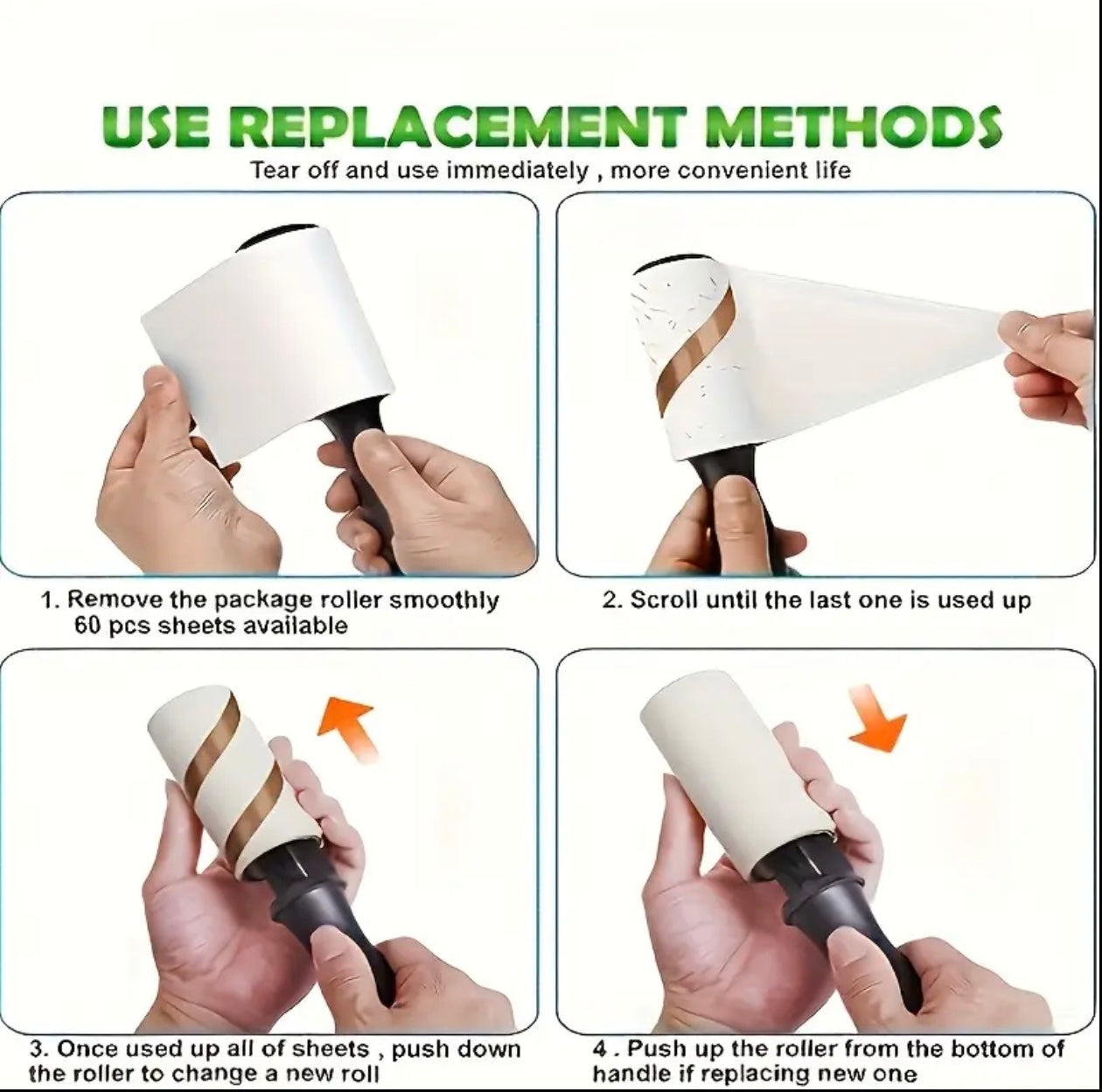 Reusable Lint Remover, Lint Roller with 3 Extra Refill Rolls