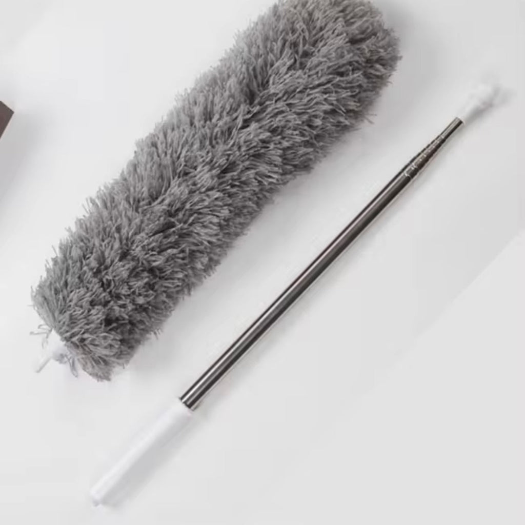 3-in-1 Retractable Ultra-Fine Fiber Duster – Extendable Handle with 2 Washable Covers