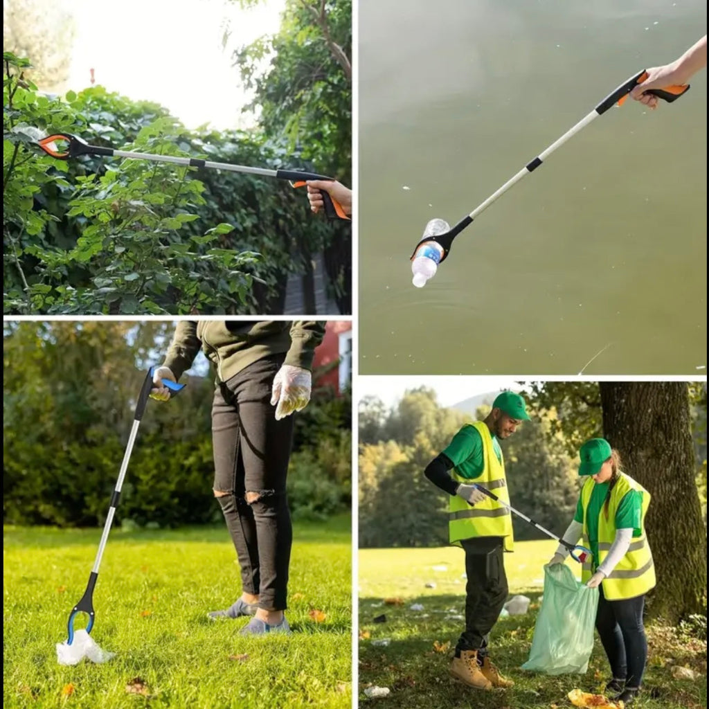 Aluminum Alloy Garbage Picker with Foldable Handle – Ergonomic Trash Grabber for Easy Cleanup