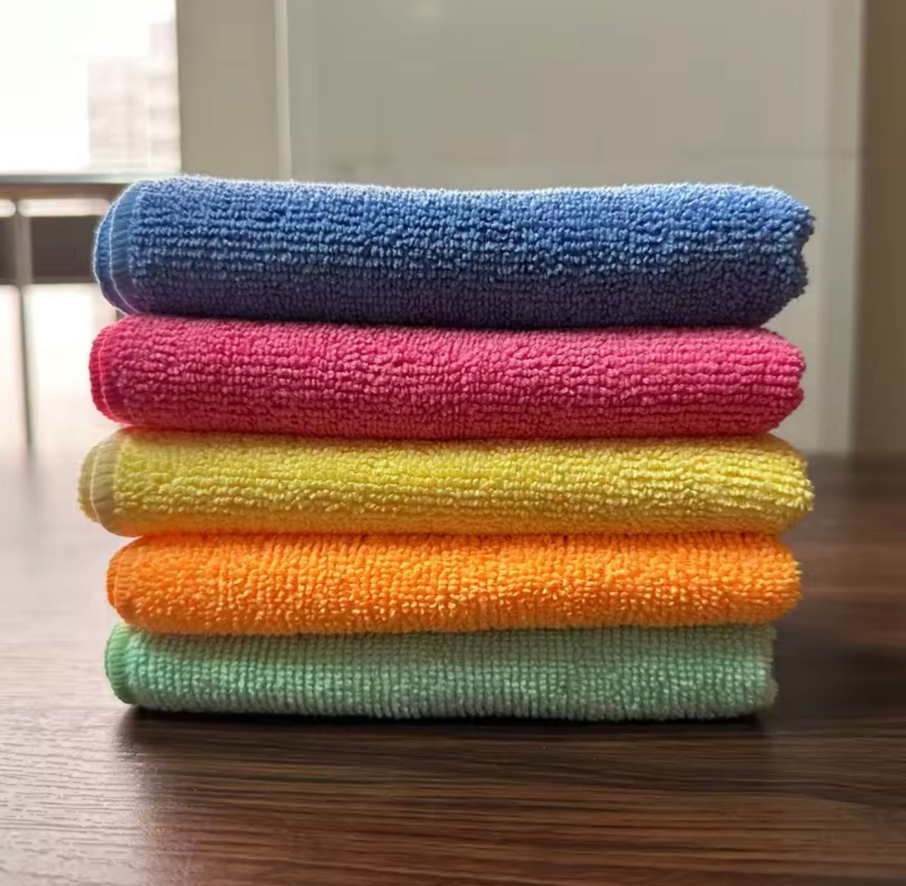 5pcs Colorful Thick Cleaning Cloth Set – Durable & Reusable Towels for Home, Kitchen & Bathroom