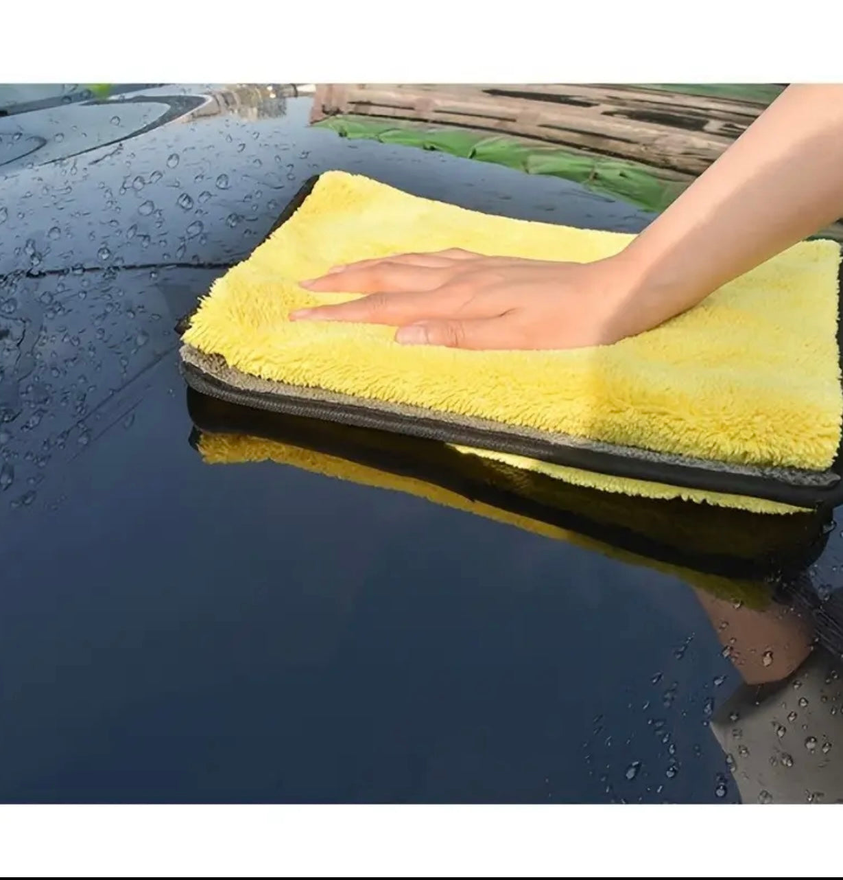 4pcs Super Absorbent Microfiber Chamois Towels Ultra Thick Car Detailing Cloths