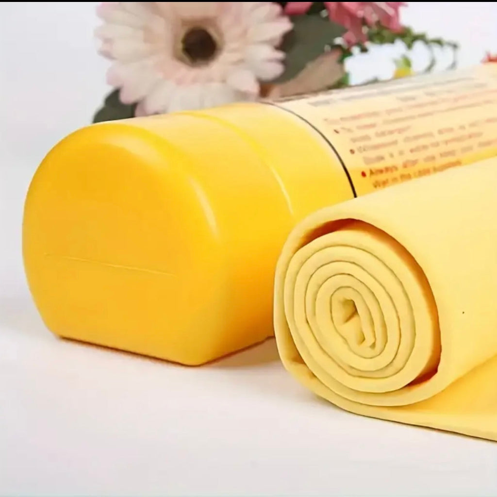 Ultra-Absorbent Chamois Car Cleaning Towel - Quick Dry, Scratch-Free & Reusable for Efficient Auto Cleaning
