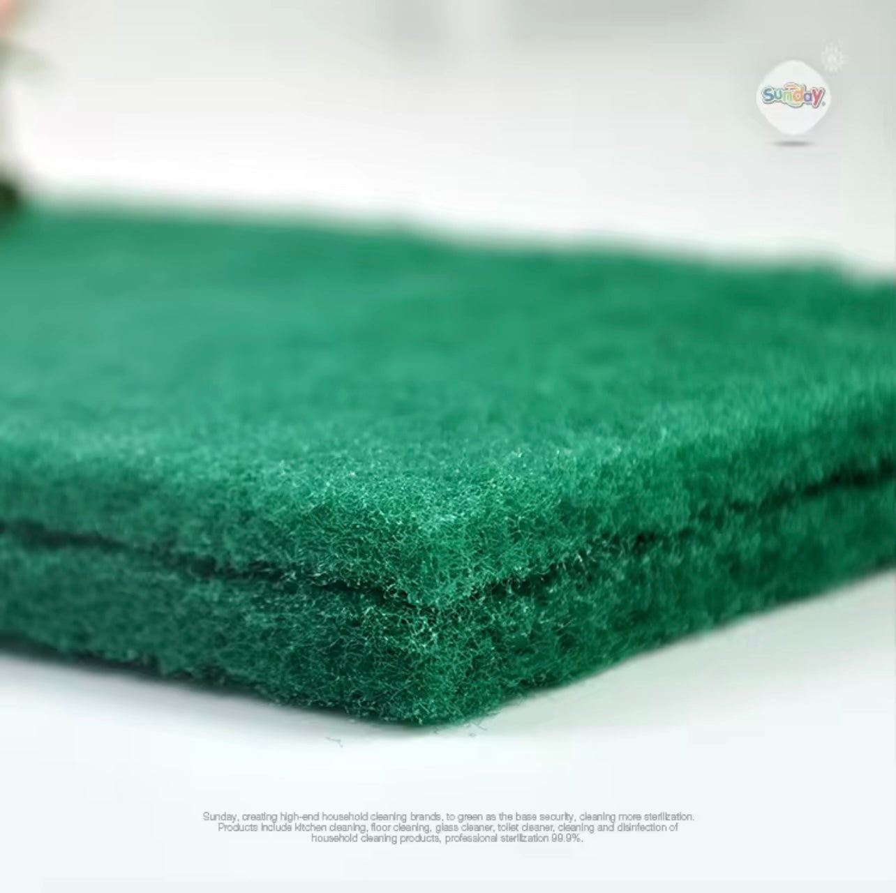 10pcs Green Ultra-Fine Fiber Cleaning Sponge – Retro Style Kitchen Cleaner