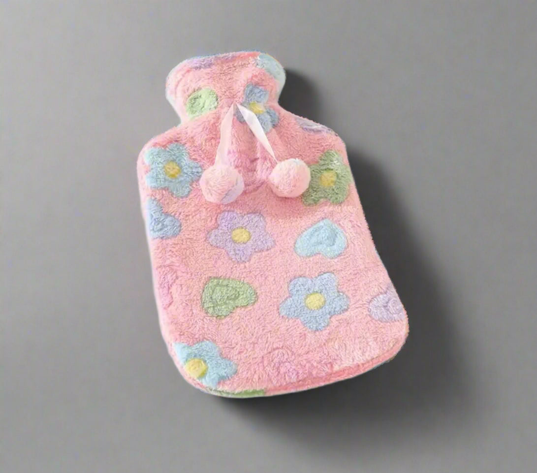 طباعة متنوعة 2000 مل زجاجة الماء الساخن مع الغطاء الصوف كيس الماء الساخن الشتاء للإغاثة عنق