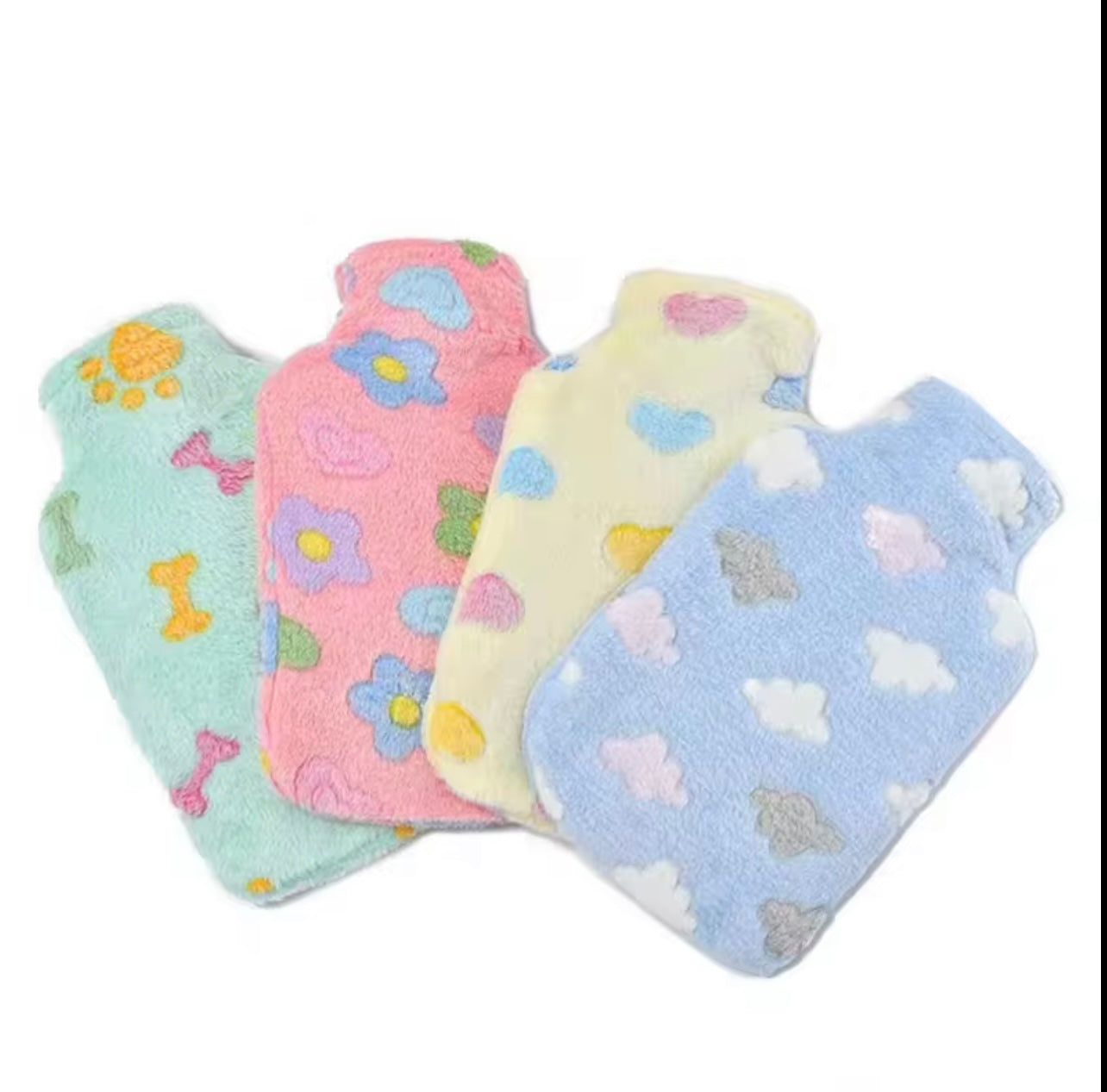 طباعة متنوعة 2000 مل زجاجة الماء الساخن مع الغطاء الصوف كيس الماء الساخن الشتاء للإغاثة عنق