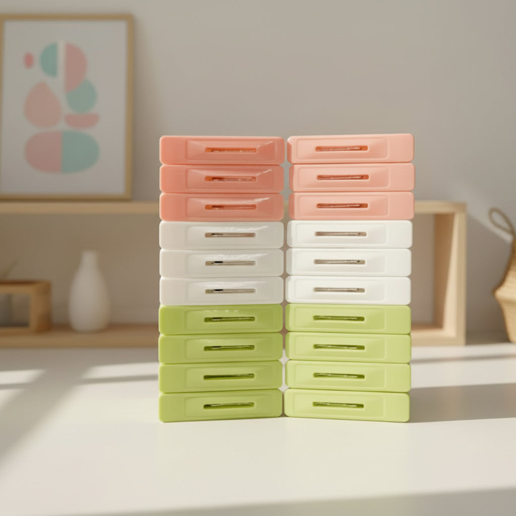 20 قطعة من مشابك الغسيل البلاستيكية الملونة - مشابك شديدة التحمل للغسيل والحرف اليدوية