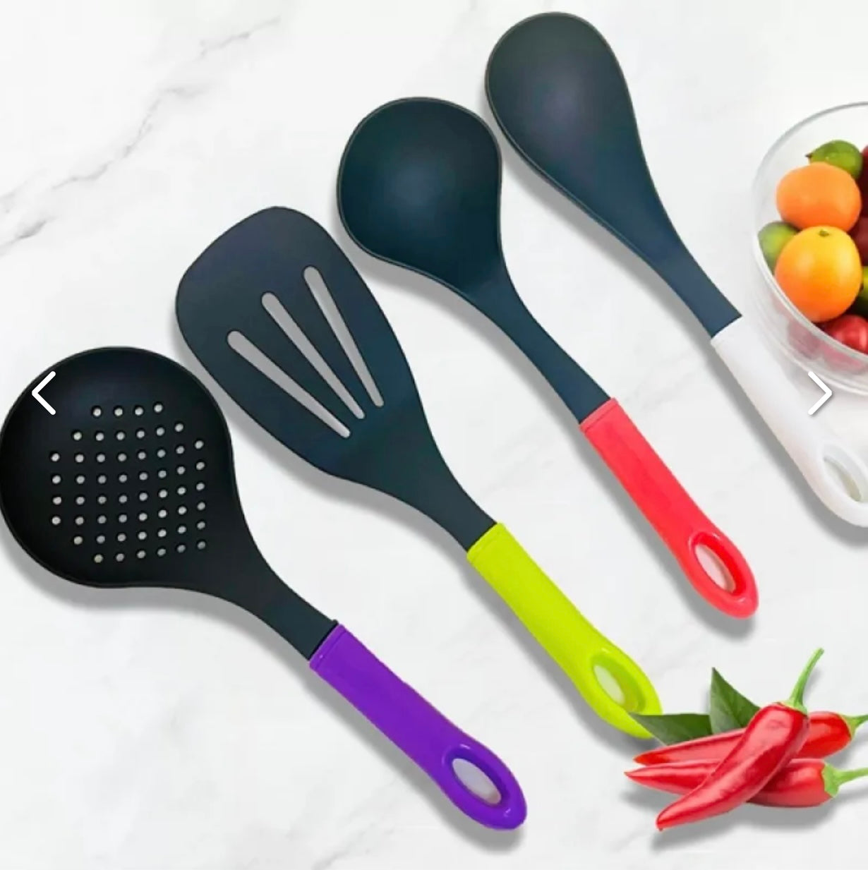 4-Piece Colorful Cooking Utensil Set – Non-Stick Friendly & Heat-Resistant Kitchen Tools