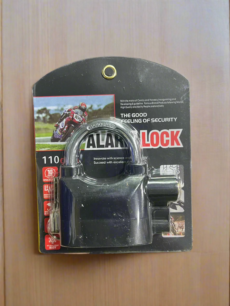 قفل إنذار أمان معدني شديد التحمل مع مستشعر حركة وصفارة إنذار عالية