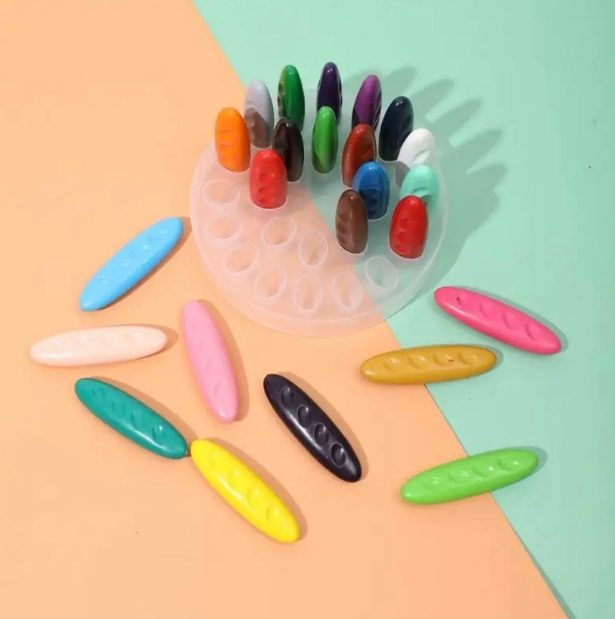 36-Color Peanut-Shaped Crayon Set, Easy-Grip, Multi-Colored for Drawing and Doodling, Ideal for Beginners and Teenagers