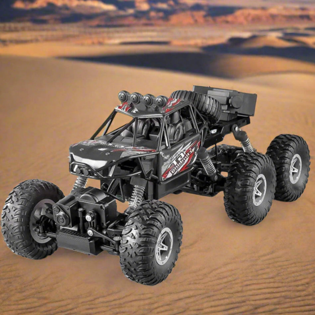 4WD Six-Wheel RC Car – 1/16 Scale Alloy Remote Control Off-Road Vehicle