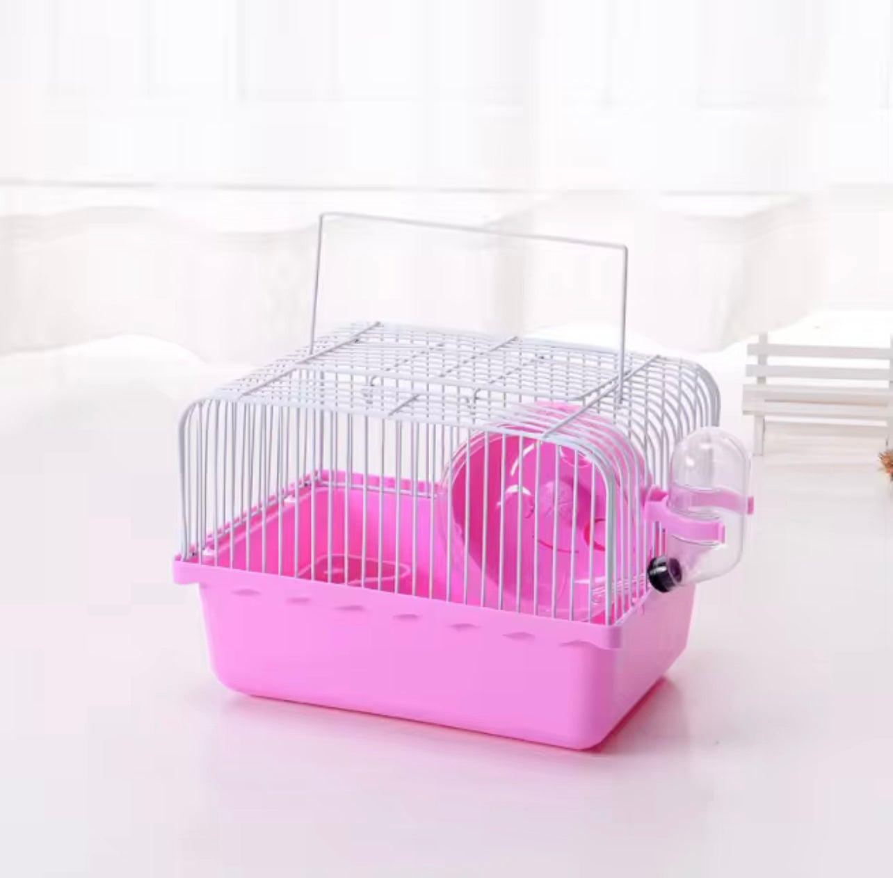 Portable Hamster Travel Cage with Water Bottle..